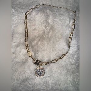 By Alexa Rae bar Melania Clara Priscilla heart champagne gold Chain Necklace